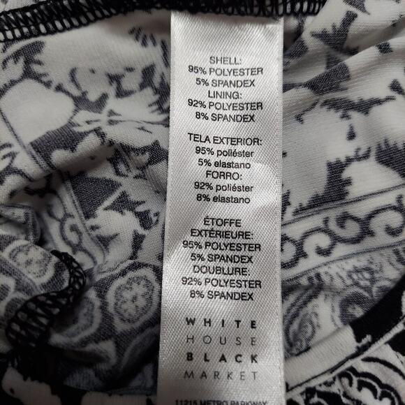 White House Black Market Multiprint Boho Style Drop Waist Dress - Picture 10 of 11